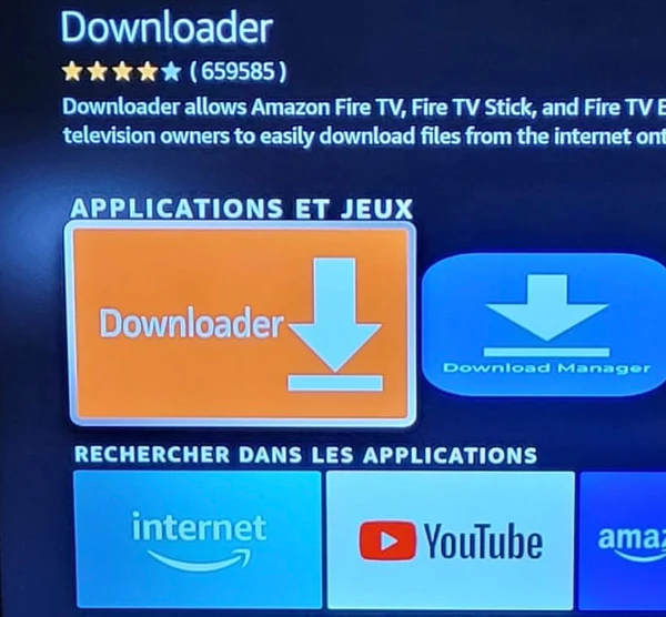 télécharger et installer downloader pour clé firestick d'amazon